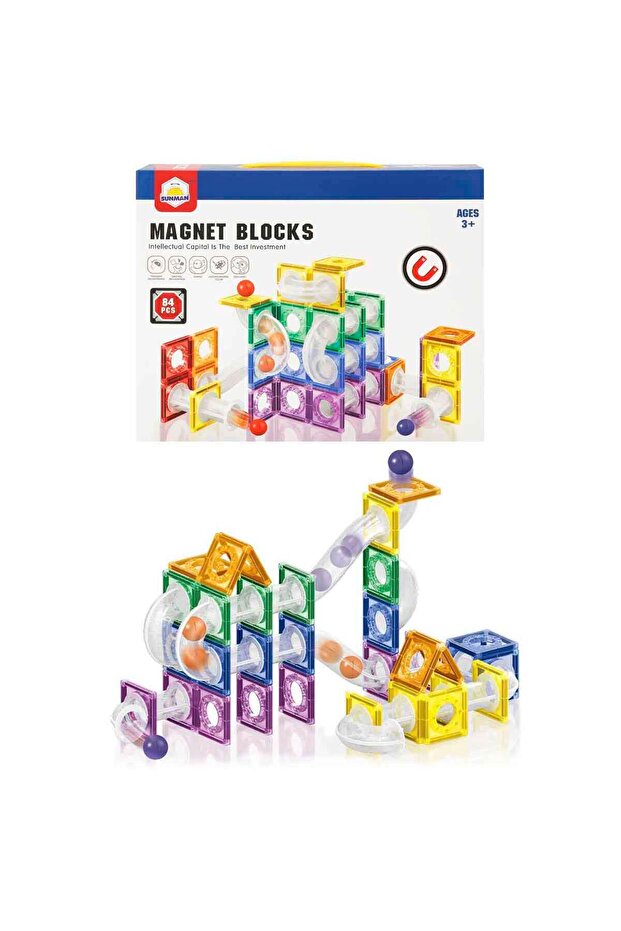 Eğitici Manyetik Bloklar - 84 Parça
