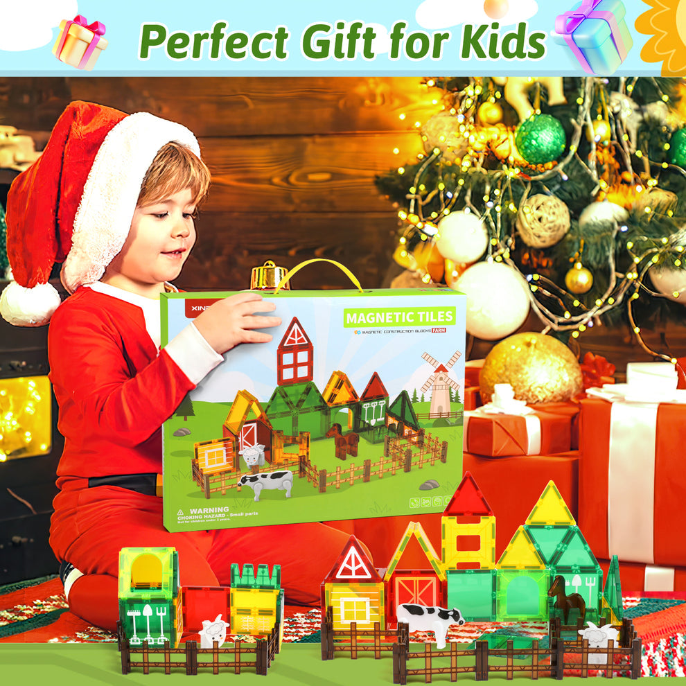 Eğitici Mıknatıslı yapı bloğu - 46 parça Çiftlik