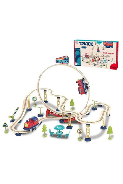 Mocha Toys 75 Parça – SpinRail 360° Dönebilen Tren Seti