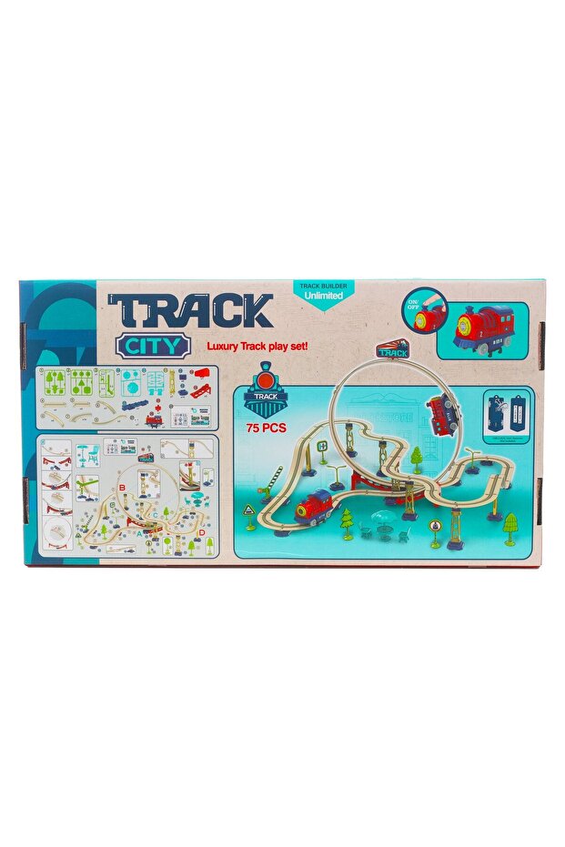 Mocha Toys 75 Parça – SpinRail 360° Dönebilen Tren Seti