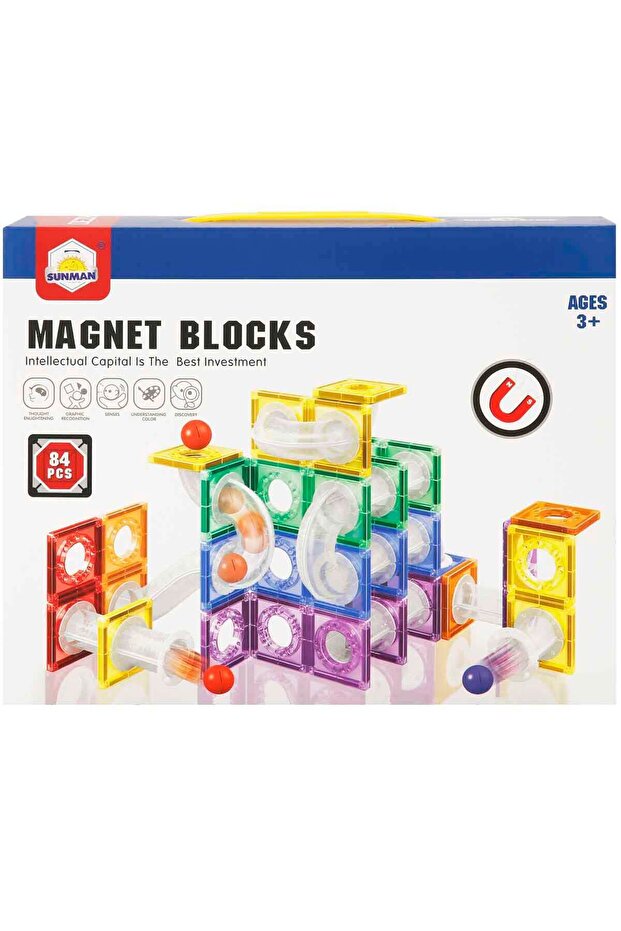 Eğitici Manyetik Bloklar - 84 Parça
