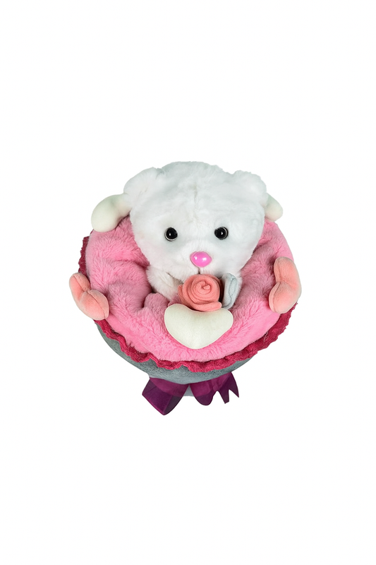 Buket Ayıcık Kalpli - 30 Cm