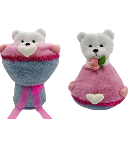 Buket Ayıcık Kalpli - 30 Cm
